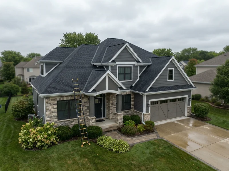 New asphalt shingle roof replacement in Romeoville