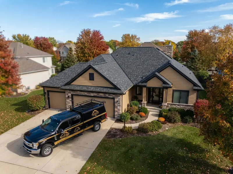 New asphalt shingle roof installation