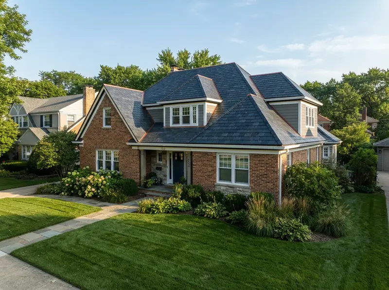 New slate roof installation in Romeoville