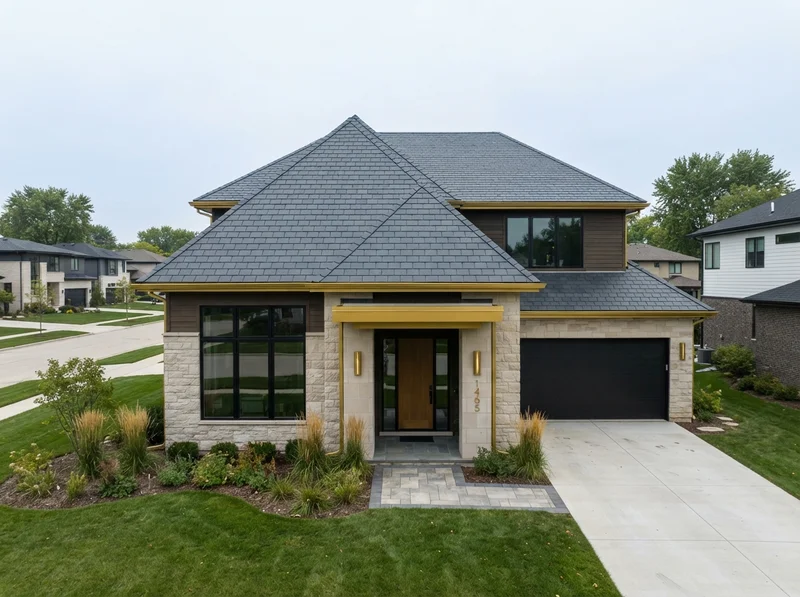 New slate roofing in Romeoville IL