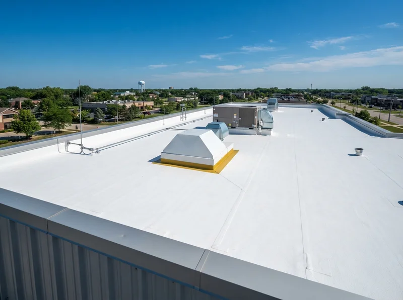 Professional TPO roof coating installation